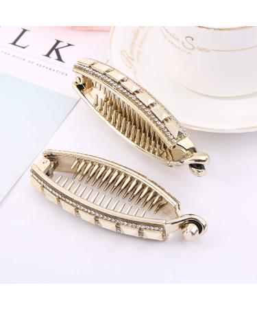 Buy Luxurious Rhinestone Hair Clips for Women | Glitter Banana Clips & Teeth Holders | International Shipping Available - Buy Online on GoSupps.com