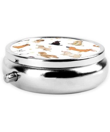 Cute Kitten Butterfly Round Pill Box | 3 Compartment Mini Travel Medicine Organizer | Portable Tablet & Vitamin Holder - Buy Online on GoSupps.com