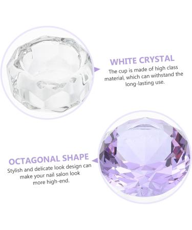 Ipetboom Manicure Cups Nail Art Crystal Cup Nail Art Cleaning Tool Glass Nail Dish Bowl Crystal Nail Art Cup Nail Art Use Cup Dappen Cup Crystal Nail Powder Purple Nail Art Liquid Cup - Buy Online on GoSupps.com