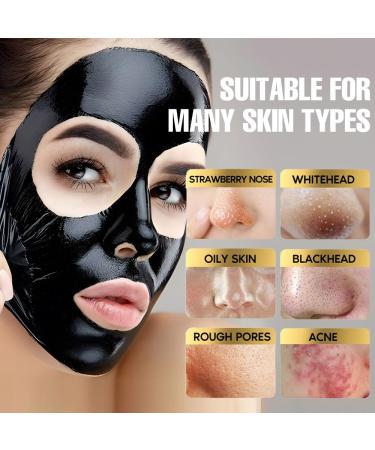 Black Head Remover Mask - Activated Charcoal Peel Off Facial Mask for Blackheads & Pore Removal - All Skin Types - 60g - Buy Online on GoSupps.com
