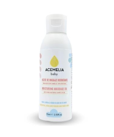 Huile pour B b Acemelia - 75ml - Hydratation et Massage Relaxant du Ventre - Pour Massages du Ventre qui soulagent Coliques Gaz et Constipation - 100% Naturelle - Production Artisanale en Europe