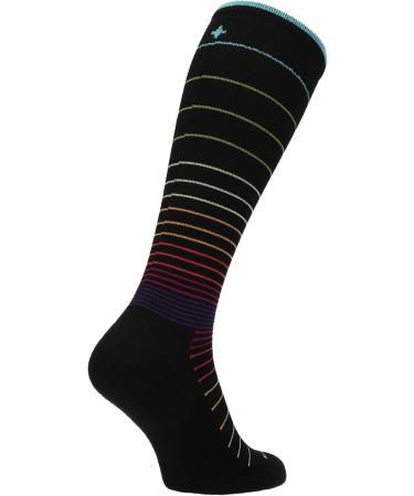 Sockwell Ladies Circulator Socks - Black Stripes | Comfort & Compression for All-Day Support - Buy Online on GoSupps.com