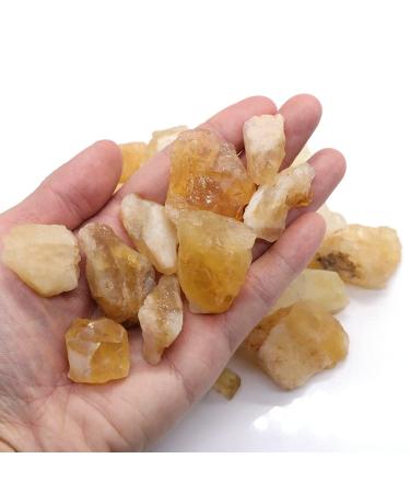 Natural Crystal Rough Natural Citrine Raw Crystal Quartz Irregular Shape Ore Rock Minerals Specimen Rough Stone Home Decoration (Size : 50g)