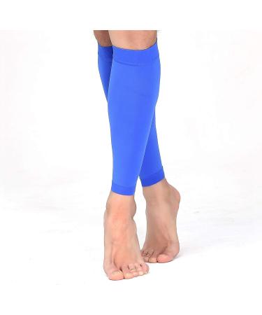 TOFLY Calf Compression Sleeve 1 Pair - 20-30mmHg Footless Compression Socks for Men & Women - Leg Support, Shin Splint Pain Relief - Swelling, Varicose Veins, Nursing, Travel - Blue (Size S - 5XL) - Buy Online on GoSupps.com