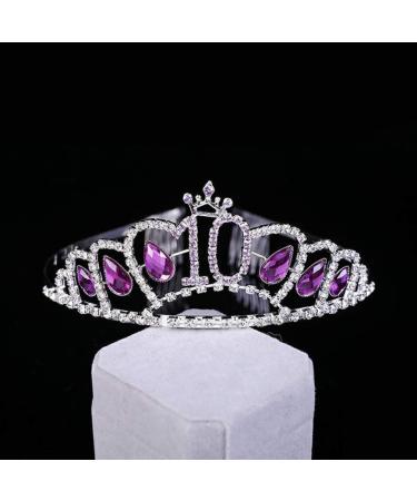 Shop Lurrose Purple Rhinestone Tiara for Toddlers - Birthday & Photo Accessories - Buy Online on GoSupps.com