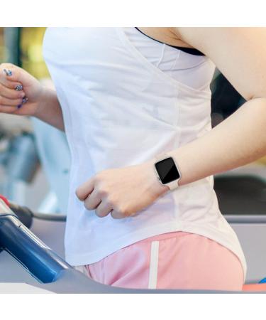 Ultra Thin Silicone Sport Band for Apple Watch 38/40/41mm - #A Starlight | Compatible with iWatch Series 1-8/SE | Slim Replacement Wristband for Men and Women - Buy Online on GoSupps.com