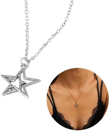 Shop Oralgo's Elegant Star Trailer Necklace - Stylish Alloy Collarbone Chain for Everyday Wear - Buy Online on GoSupps.com
