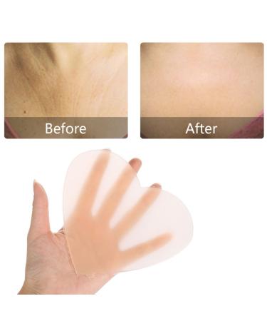 Silicone D collet Pad - Anti-Wrinkle & Lifting Transparent Self-Adhesive Chest Pad | Washable & Reusable (Heart Shape) - International Shipping Available - Buy Online on GoSupps.com