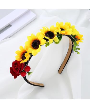 JEAIRTS LED Sunflower Headband for Women and Girls - Glowing Floral Hair Accessory (2-Sunflower) - Buy Online on GoSupps.com