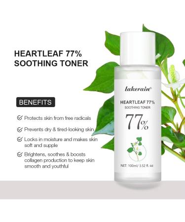 Heartleaf 77% Soothing Toner for Deep Hydration & Skin Purification | Best Facial Care for Sensitive & Oily Skin (3.52 Fl.Oz) - International Shipping Available - Buy Online on GoSupps.com
