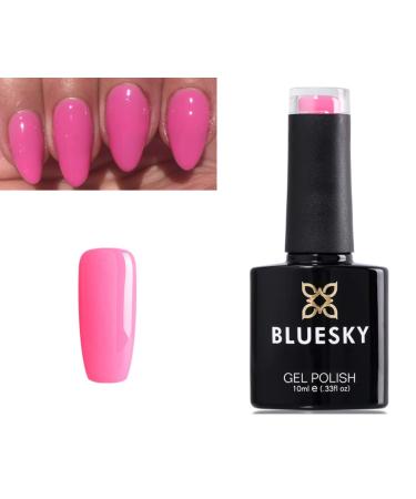 Bluesky PINK Gotcha Deep Hot Pink Sparkle 80522 Nail Gel Polish UV LED Soak Off 10ml