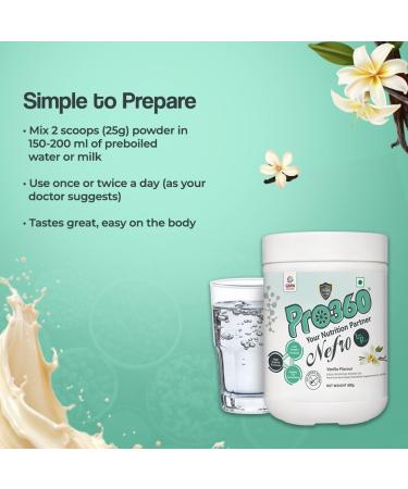 Powder Van.illa Flavour 400g Low Protein Nutrition Supplement for Kidney Health (Non-Dialysis) Vanilla Protein Powder Enriched with L-Taurine L-Carnitine & Essential Nutrients - Buy Online on GoSupps.com