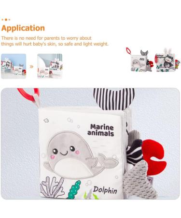 iBasenice 2pcs Touch and Feel Crinkle Cloth Baby Books - Early Education Animal Toys for Newborns | High Contrast, Soft & Safe for Boys and Girls - Buy Online on GoSupps.com