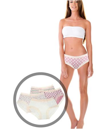 Gleavi Women's Breathable Nylon Hipster Underwear - 4-Pack Flower Pattern Tangas for Comfort & Style - Buy Online on GoSupps.com