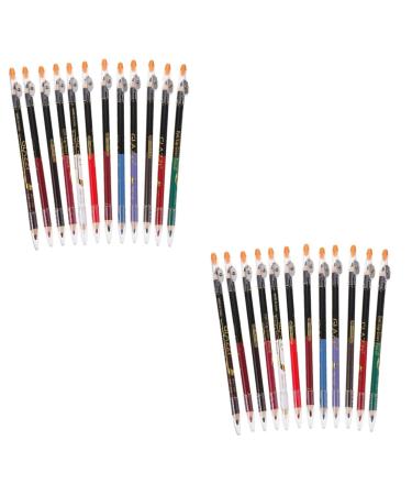 Beavorty Brow Pencil 24 pcs lip liner eyeliner eyebrow liner eyebrow pencil lip liner pen grey eyeliner lip plumper