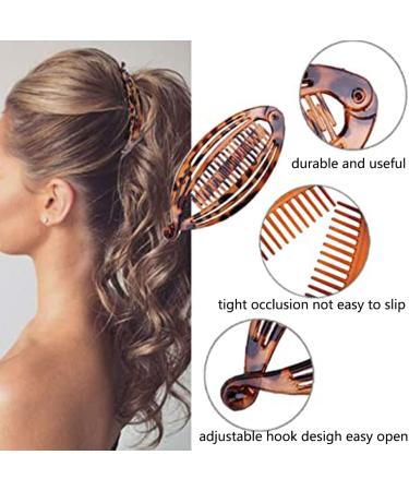 Banana Hair Clips Vintage Clincher Combs Tool Set Lazy comb hair banana Grips Fishtail Ponytail(4 pcs) - Buy Online on GoSupps.com