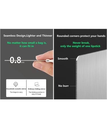 BOOFIRE Small Heart Handheld Mirror - Stainless Steel Anti-Falling Travel Mirror for Women & Girls - Compact & Portable - Perfect for Travel, Camping, and Home Use - Silver Heart Design - Buy Online on GoSupps.com