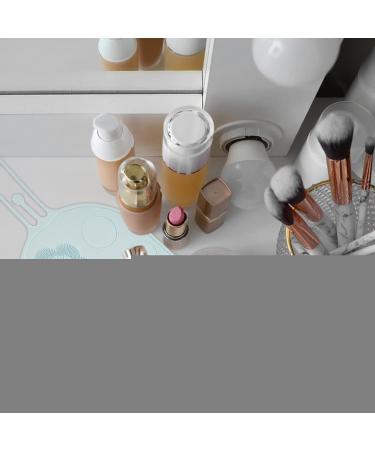 Makeup Cleaning Mat | Cleaning Tool for Cosmetic Brushes Brush Clean Pad Cosmetic Cleaning Pads Portable Cosmetic Brush Scrubber Mat Pad for Foundation Brush blue - Buy Online on GoSupps.com