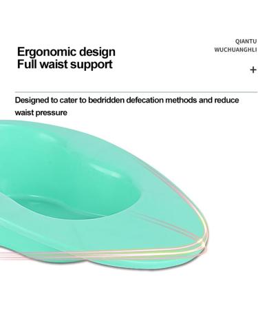 NEDLON 2pack Bedpan with Sealing Cover No Spill Or Splash Design Portable Potty Plastics Bed Pan for Bedridden Patients Elderly Females Green - Buy Online on GoSupps.com