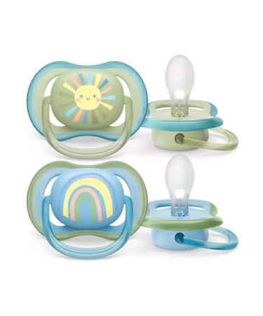Philips Avent Ultra Air Pacifiers for Babies 0-6 Months - Pack of 4 with Sterilization Box | International Shipping Available - Buy Online on GoSupps.com