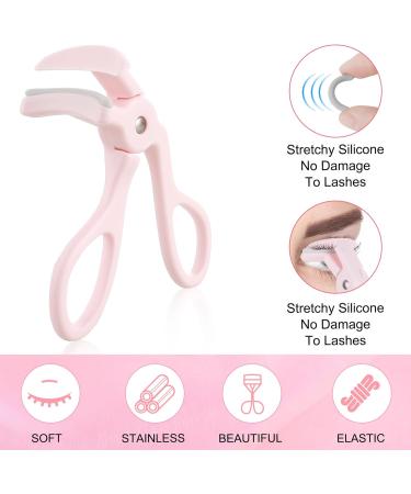 TIESOME Eyelash Curler - Pink Wide-Angle Eye Lash Curler with Silicone Refill Pad | Long-Lasting Natural Curling for Small Eyes - Buy Online on GoSupps.com