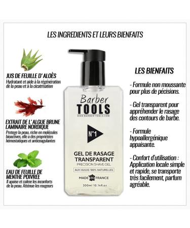 Transparent Shaving Gel 300ml | Premium Barber Tools for Smooth Shaves - International Shipping Available - Buy Online on GoSupps.com