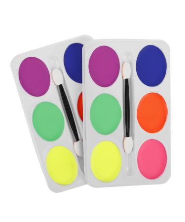2pi ces Palette De Peinture Huile Avec Pinceau Pour Maquillage Th tral Et Masquerade