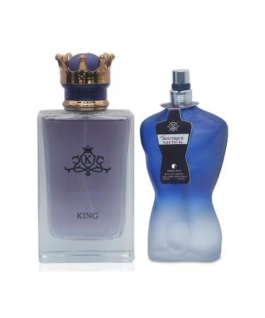 King&Sean's Boutique Nautical Men Cologne Set Eau De Parfum Spray For Men Fruity Notes Enriched By A Strong Woody Based Fragance Ideal for Day Wear - 3.4 Fl Oz