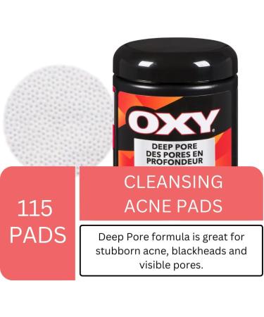 OXY Deep Pore Cleansing Acne Pads with Salicylic Acid For Stubborn Acne For Blackheads and Visible Pores 115ct - Buy Online on GoSupps.com