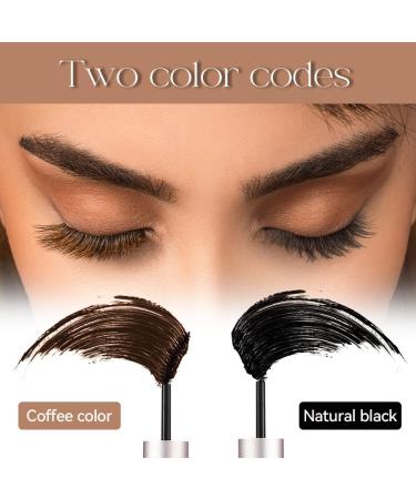 Black Waterproof Mascara Essence Mascara for Women Makeup Silk Fiber Mascara Extra Long False Eyelash Effect Thick and Thickening Anti-Smudge and Non-Clumping Makeup (Coffee m) - Buy Online on GoSupps.com