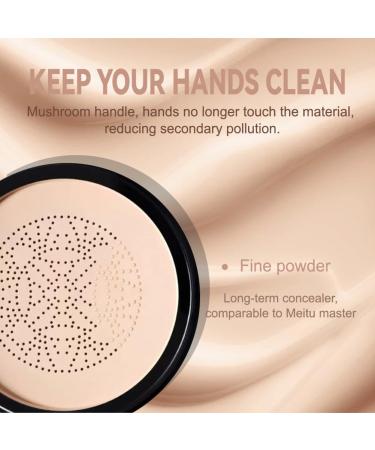 YTRUNS Mushroom Head Air Cushion CC Cream - Moisturizing BB Cream Foundation with Concealer Long-Lasting Waterproof Makeup for Mature Skin Brighten & Even Skin Tone All Skin Types (Natural) - Buy Online on GoSupps.com