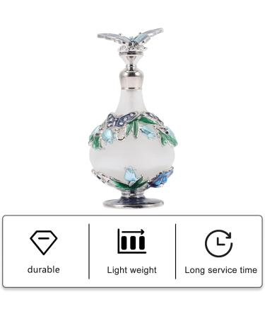 SHERCHPRY 25ml Blue Crystal Perfume Bottle | Vintage Glass Spray Bottle & Essential Oils Decor - Buy Online on GoSupps.com