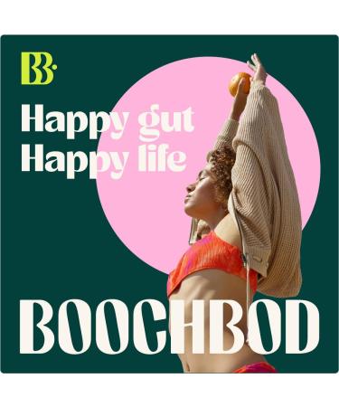BoochBod - Probiotic Kombucha Gummy - Prebiotics Probiotics Postbiotics Fiber Supplement Slippery Elm Dandelion Root MCT Oil for Bloating Gut Health - Probiotics for Women and Men - Buy Online on GoSupps.com