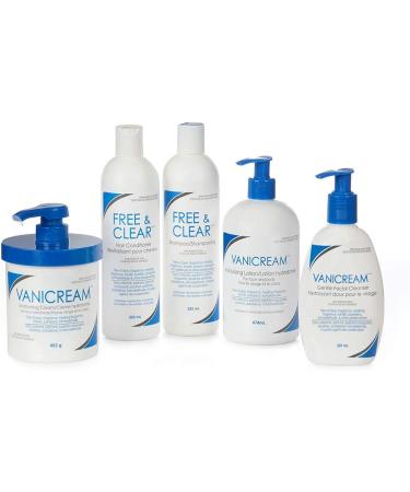 Vanicream Gentle Facial Cleanser with Pump Dispenser | 8 Ounce & Free & Clear Hair Shampoo | For Sensitive Skin | pH Balanced for all Hair Types | Fragrance and Paraben Free | 12 Ounce - Buy Online on GoSupps.com
