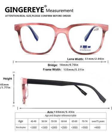 Blue Light Blocking Square Women s Reading Glasses - Fashionable +1.75 Pink Eyewear with Spring Hinge - Buy Online on GoSupps.com