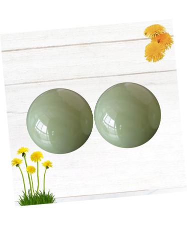 Partykindom Hand Health Balls - Chinese Massage & Gymnasium Balls in Green & White Jade - Perfect for Wrist Exercise & Relaxation - Buy Online on GoSupps.com