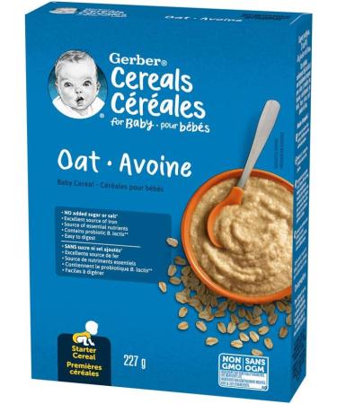 GERBER CEREAL Stage 1 - Oat Baby Food Cereals Starter Stage 227 g 6 Pack - PACKAGING MAY VARY Oat Cereal - Buy Online on GoSupps.com