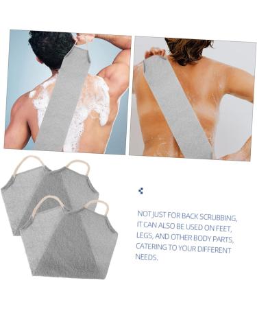 Vaguelly 2pi ces Lot de De Douche Exfoliants Extensibles pour Corps pour Dos Jambes Accessoires De Bain Gris Gris Clair - Buy Online on GoSupps.com