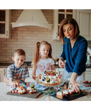 25 Pcs Cartoon Birthday Cake Toppers and Cupcake Toppers - Theme Party Decorations Supplies (hzw duo) - Buy Online on GoSupps.com