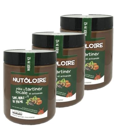 Lot 3x P te tartiner noisette et caramel Nut loire - Pot 570g Lot de 3