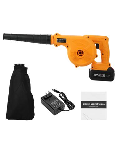 QISUO Electric Blower 21V Reable Lithium Electric Blower 3000mAh Lithium Leaf Blower Large Power Industrial Small Dust Blowing Hine for Snow Leaf Cleaning US Plug