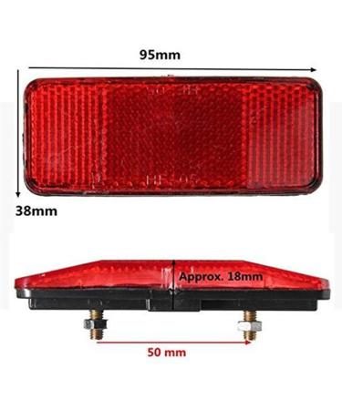 Inovey Bicycle Safety Reflector Disc - Red Caution Warning for Rear Pannier Racks - Buy Online on GoSupps.com