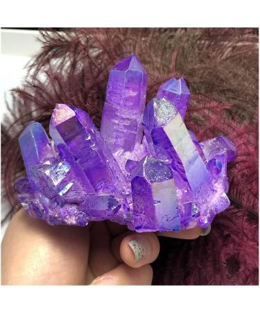 Aura Crystal Cluster Purple Angel Aura Titanium Quartz Crystal Specimen Minerals s Stone Crystal Reiki - Buy Online on GoSupps.com