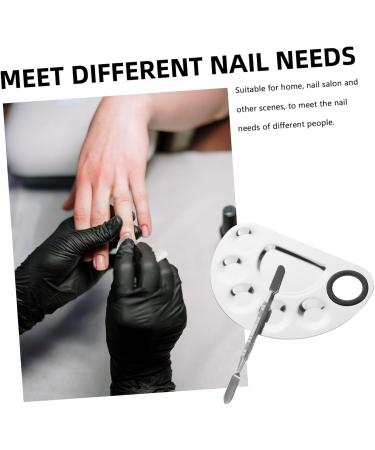 Palette de Maquillage en Acier Inoxydable pour Nail Art Palette de M lange Portable avec Spatule pour Fond de Teint et Ombre Paupi res Outil Multifonction pour Salons et Usage - Buy Online on GoSupps.com