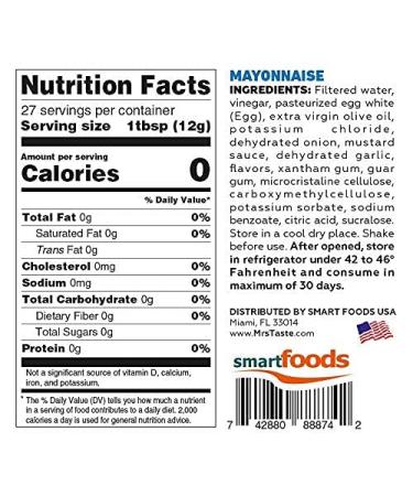 Mrs Taste Sugar-Free Mayo Multi-Pack | Zero Calories, Sodium, and Sugar | High Fiber | Keto & Paleo Friendly | Condiments & Sauces (2 Pack) - Buy Online on GoSupps.com