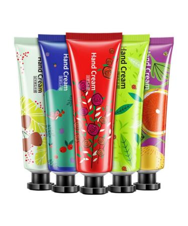 Merkt's 5-piece hand cream set with plant scent moisturizing and brightening aromatherapy hands for men and women travel gift set