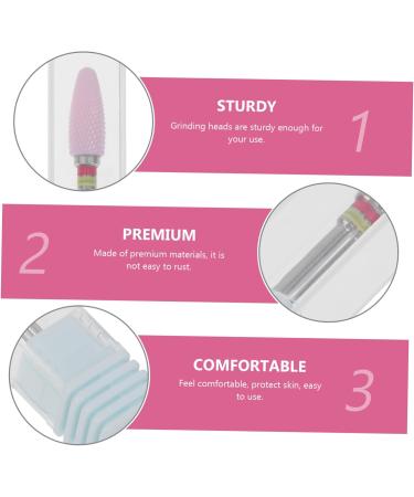 Housoutil Nail Polisher Manicure Grinding Tool Nail Art Accessories Nail Drill Head Manicure Supplies Para U as Nail Art Tools Nail Grinding Head Manicure Tools Exfoliating Ceramics Pink - Buy Online on GoSupps.com