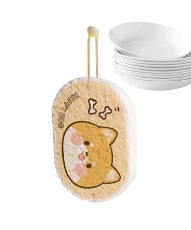 Wood Pulp Cotton Sponge | Cartoon Sponge Rub Cartoon Sponge Rub Kitchen Compressed Wood Pulp Sponge Wood Pulp Sponge Dishwashing