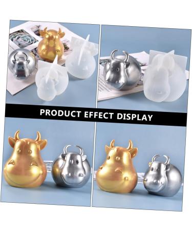 Anneome Resin Molds Cow Silicone Mold Cow Keychain Clear Epoxy Candy Molds Cow Shaped Cattle Shaped Mould Pendant Soap White 6.9X7.2CM - Buy Online on GoSupps.com