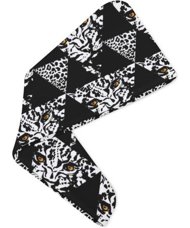 Super Absorbent Ink Brush Strokes Microfiber Hair Towel Wrap for Women 10x26 Inch Hair Turban with Button - Buy Online on GoSupps.com